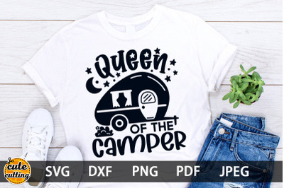 Queen of the Camper SVG | Camping quote Cut file