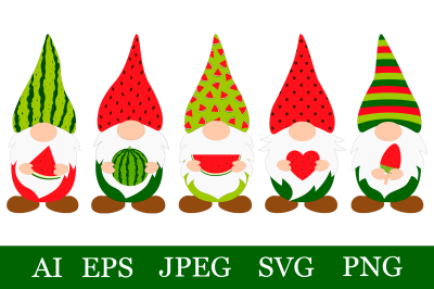 Gnomes Watermelon SVG. Watermelon Gnomes sublimation