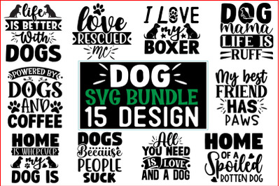 Dog SVG T Shirt Design Bundle