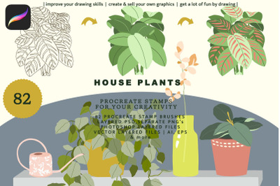 House Plants Brush Kit - Procreate