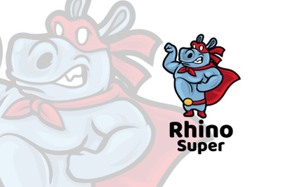 Rhino Super Mascot Logo