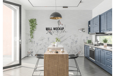 Wall mockup&2C; Wall paper mockup