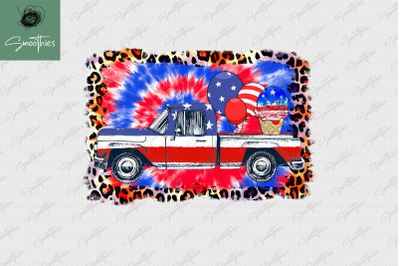 Truck America 4th Of July Sublimation