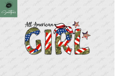 All American Girl 4th Of July PNG