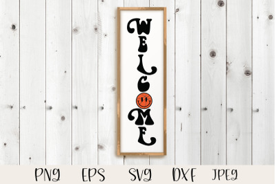 Welcome basketball porch sign svg, wood sign cut file