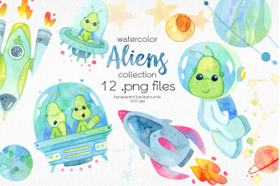 Watercolor Space ClipArt