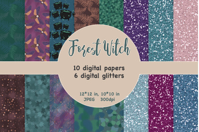 Forest Witch Pattern And Glitter