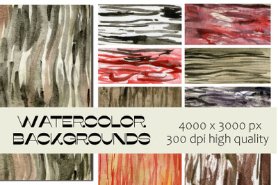 Watercolor earthy digital papers pack