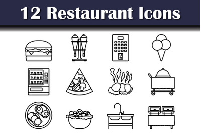 Restaurant Icon Set