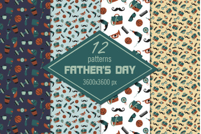 FATHER&#039;S DAY digital paper/seamless patterns