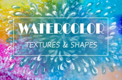 Fresh watercolor textures & circles