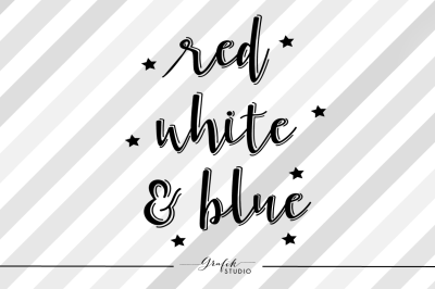 Red White and Blue Svg