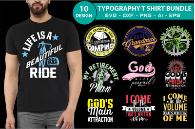 typography t shirt bundle