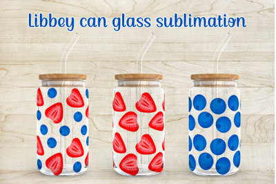 Strawberry libbey can glass sublimation | Libbey can glass