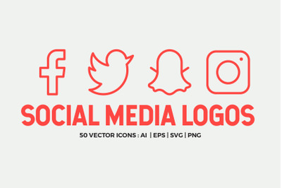 Social Media Line Icons Pack