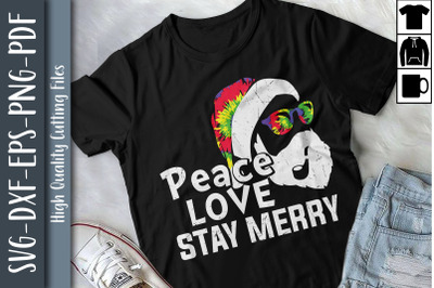 Funny Hippies Peace Love Stay Merry