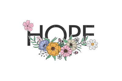 Hope Flower Digital Design Sublimation Christ Design