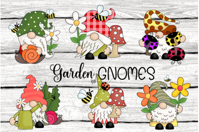 Whimsical Garden Gnomes - Sublimation Clipart