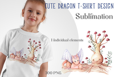 Dragons watercolor  Sublimation clipart