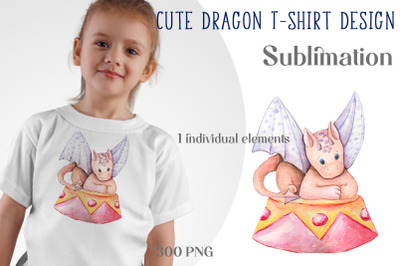 Sublimation. Dragons watercolor clipart