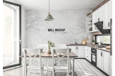 Wall mockup&2C; Wallpaper mockup