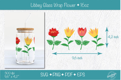 Glass wrap sublimation with groovy flowers PNG SVG
