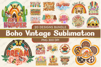Boho Vintage Sublimation Bundle