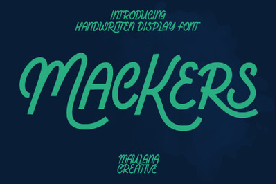 Mackers Handwritten Display Font