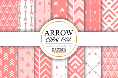 Arrow Coral Pink&nbsp;Digital Paper - BV050A