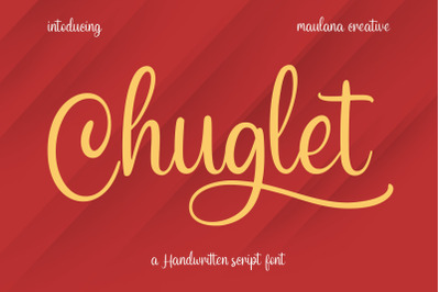 Chuglet Cursive Script Font