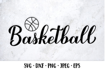 Basketball SVG. Sports typography design. Activity game