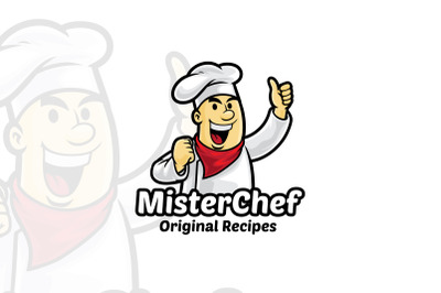 Mister Chef Mascot Logo