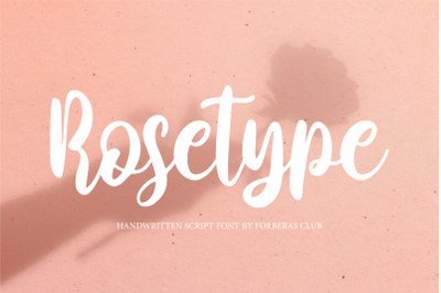 Rose Type | Handwritten Font