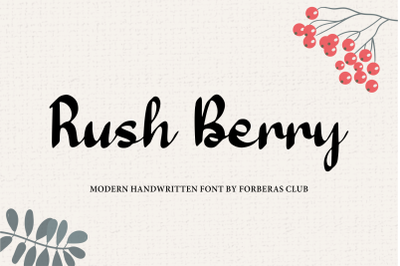 Rush Berry | Handwritten Font