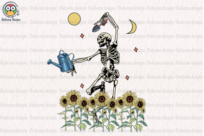 Funny Skeleton Gardening Sublimation