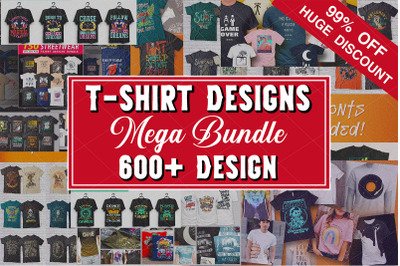 T-shirt designs mega bundle