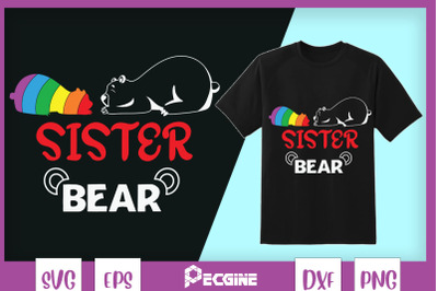 Sister Bear LGBT Rainbow Pride