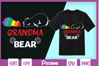 Grandma Bear LGBT Rainbow Pride