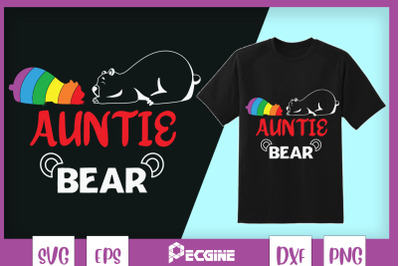 Auntie Bear LGBT Rainbow Pride