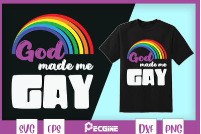 God Made Me Gay LGBT Flag