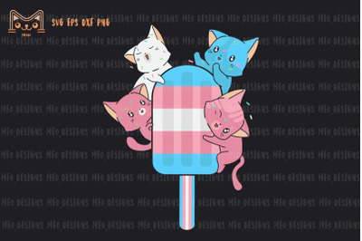 Transgender Pride Pan LGBT Cute Cat