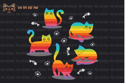 LGBTQ Cat Kawaii Gay Pride Rainbow Ally