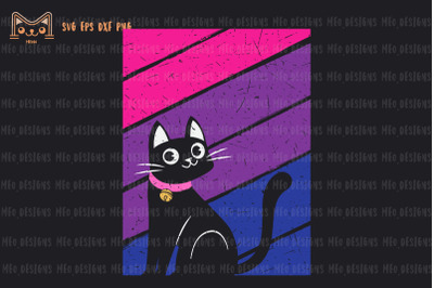 Black Cat Bi-sexual Pride LGBT