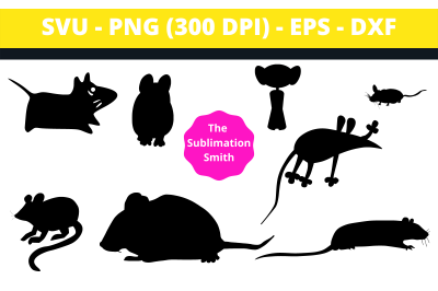 20+ Mouse Silhouettes and Cut Files