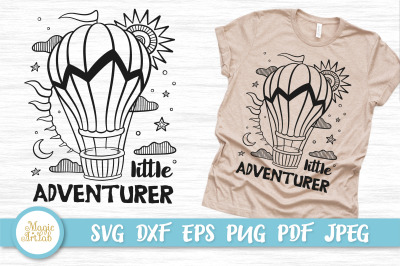Hot air balloon svg | Adventure T-shirt design svg