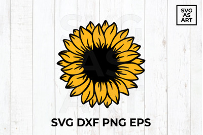 Colored Sunflower SVG Cut File