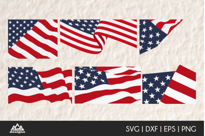 America Flag USA Cuttable Svg Design