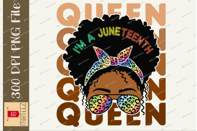 Juneteenth Queen Swag Black Melanin PNG