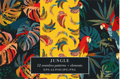 Jungle patterns &amp; elements