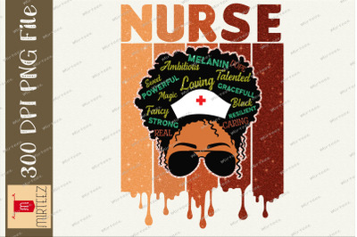 Black Nurse African Melanin Juneteenth